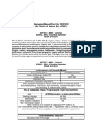 2011 Ces NCLB Report Card