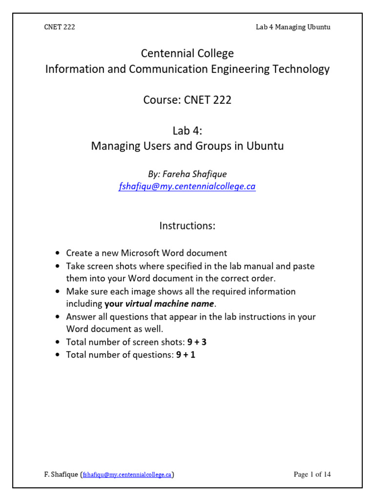 Managing Users in Ubuntu Lab 4 | PDF | Superuser | Sudo