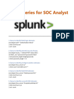 Splunk Queries For SOC Analysts