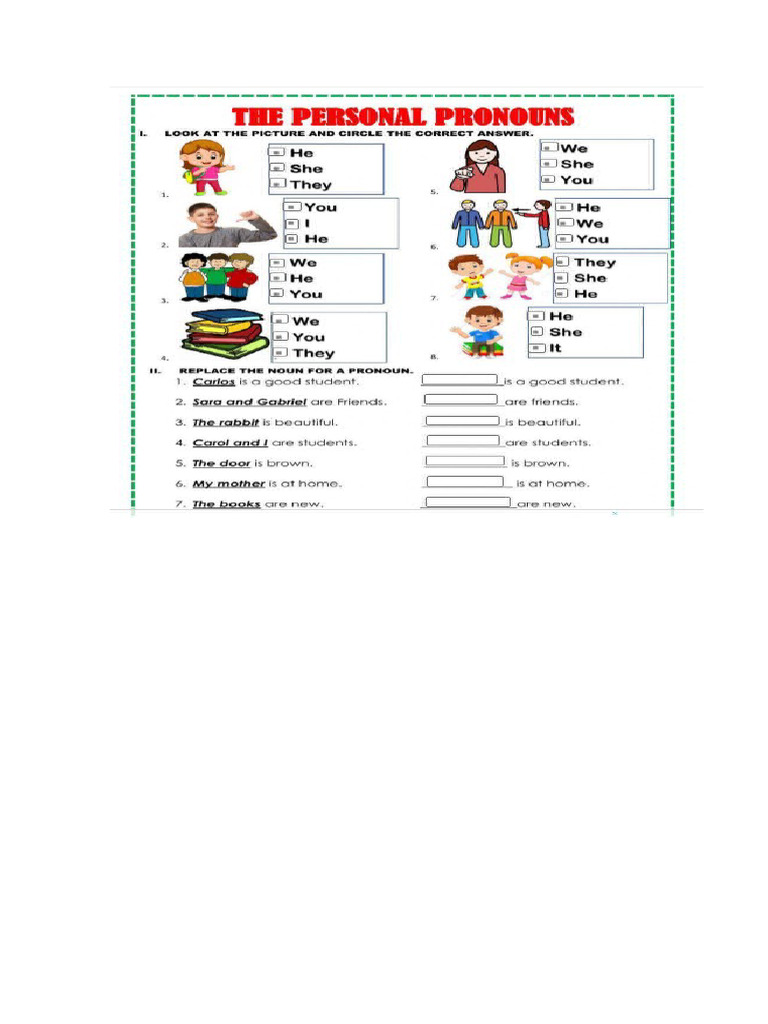 PERSONAL PRONOUNS | PDF