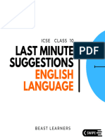 Last Minute Suggestions: English Language