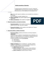 Análisis Económico y Financiero - Primer Parcial