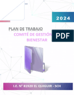 PLAN DE TRABAJO DE COMITÉ DE GESTIÓN DEL BIENESTAR - 2024 el quiguir