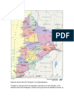 Mapa de la provincia de Neuquén y sus departamentos