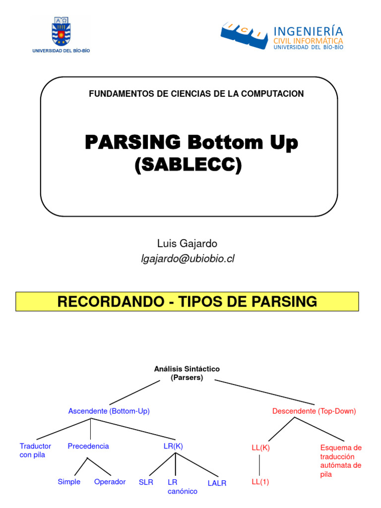 Introducción a SableCC y Parsing | PDF | Analizando | Compilador