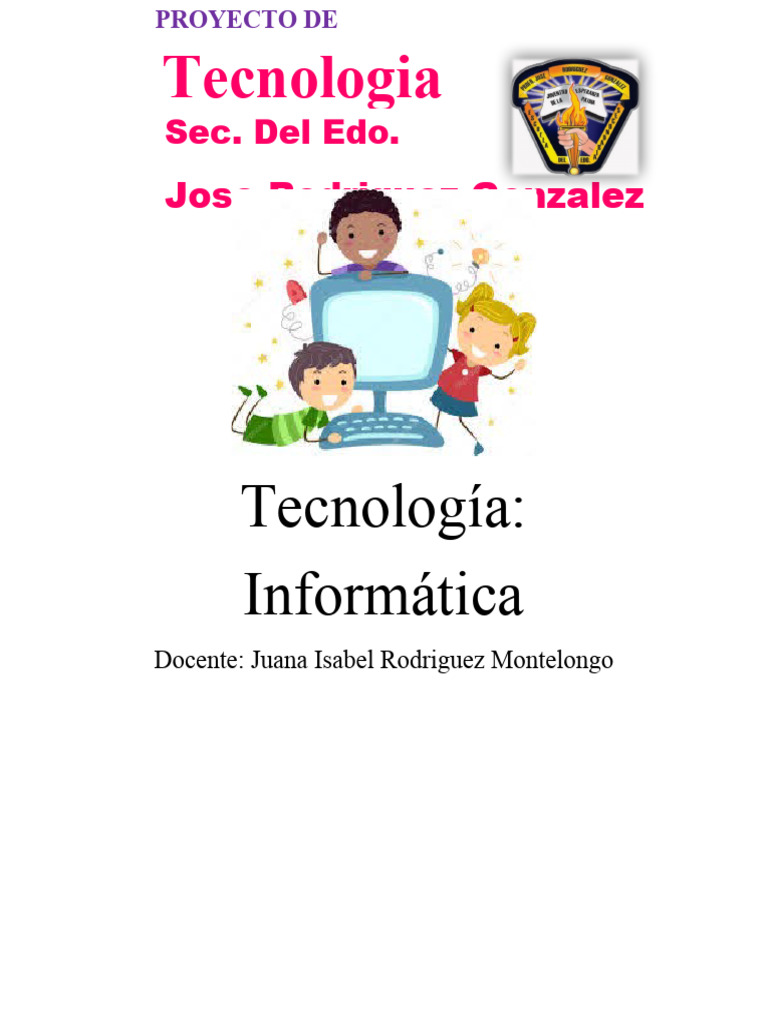 Proyecto de Informatica para Secundaria | PDF | Informática | Microsoft ...