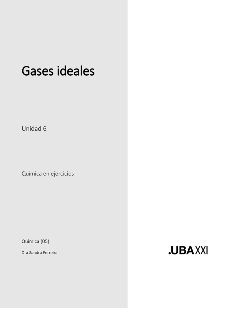 Ejercicios de Gases Ideales | PDF | Gases | Mole (Unidad)