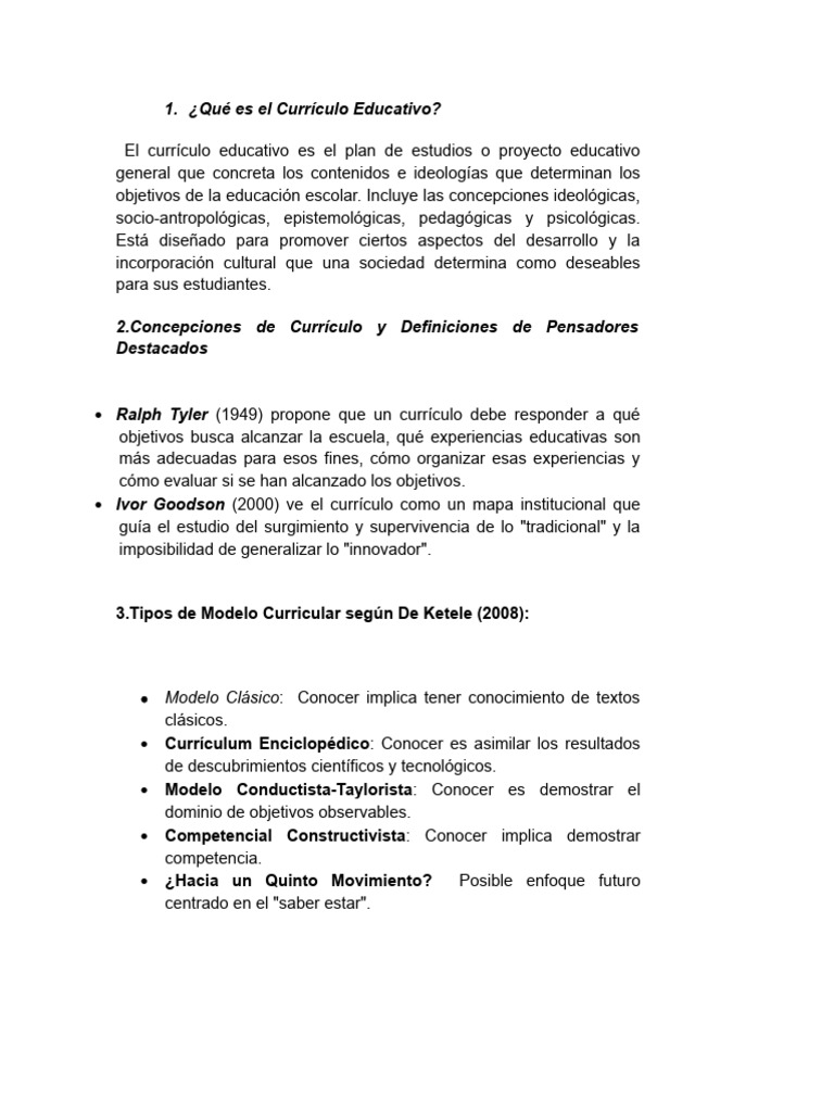 Guía Completa del Currículo Educativo | PDF | Plan de estudios | Cognición