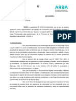 ARBA Resolución Normativa 017/2024 Colegios, Consejos y Demás Organismos Profesionales