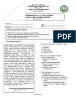 Quarterly Test - Q3 Filipino 9