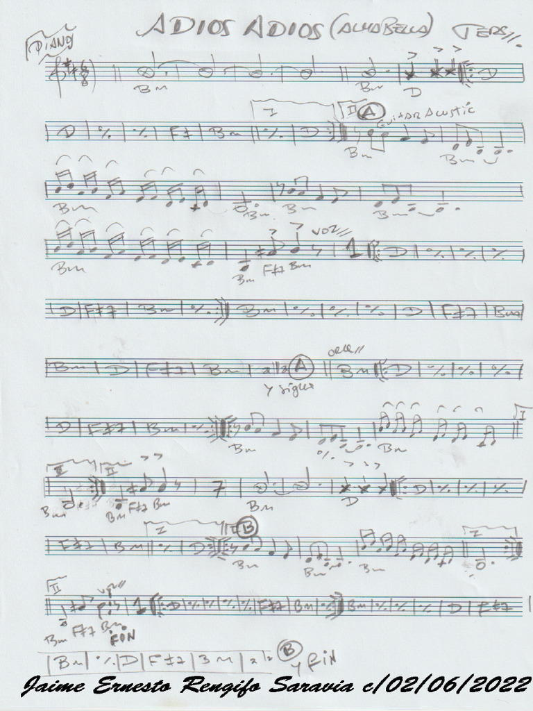 Adios Adios Piano Alma Bella Pdf