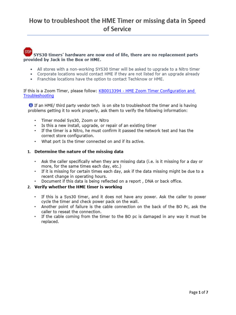 HME Timer Troubleshooting Guide | PDF | Command Line Interface | Text File