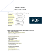 CLASSWORK para 6° Adverbs of Frequency