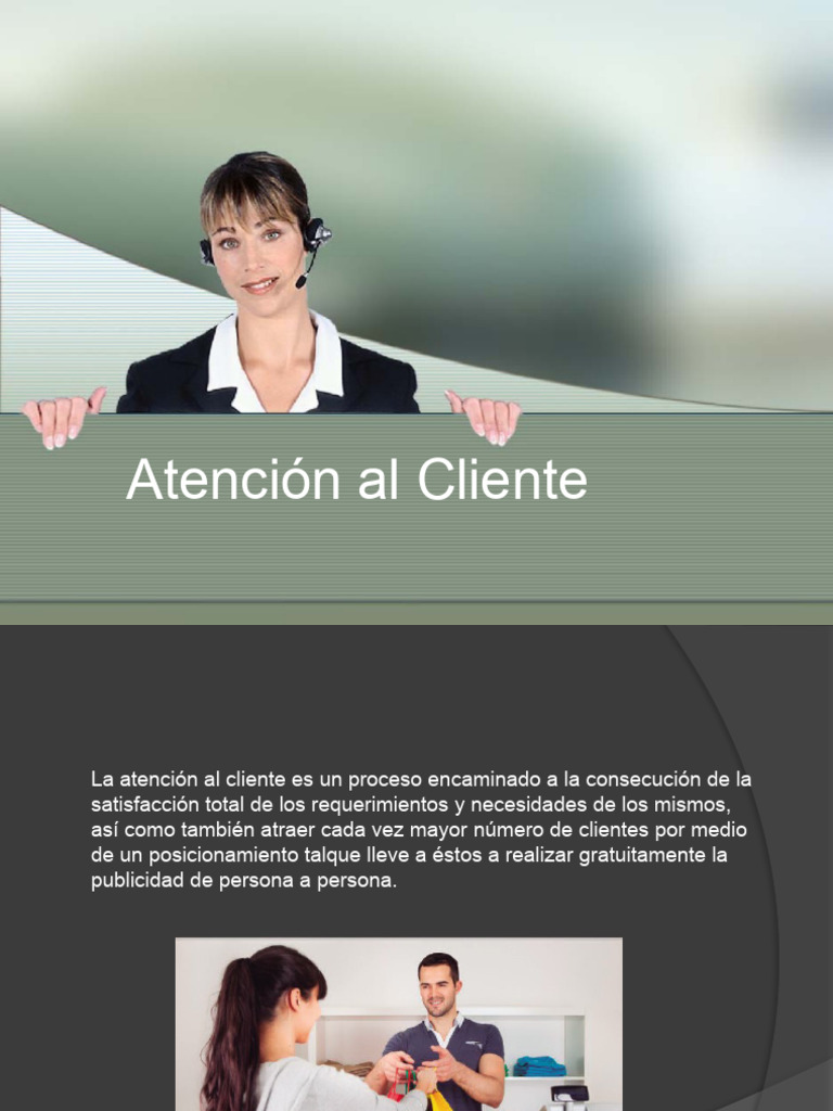 Atencion Al Cliente | PDF | Cliente | Servicio al Cliente