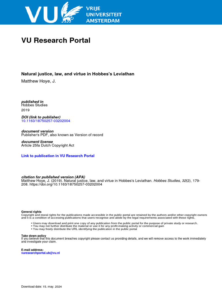 hobbes-studies-natural-justice-law-and-virtue-in-hobbess-leviathan