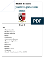 Std. 9 - Inter Nobilian Syllabus 2024-25