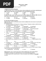 Bright 10 - Unit 8 Test