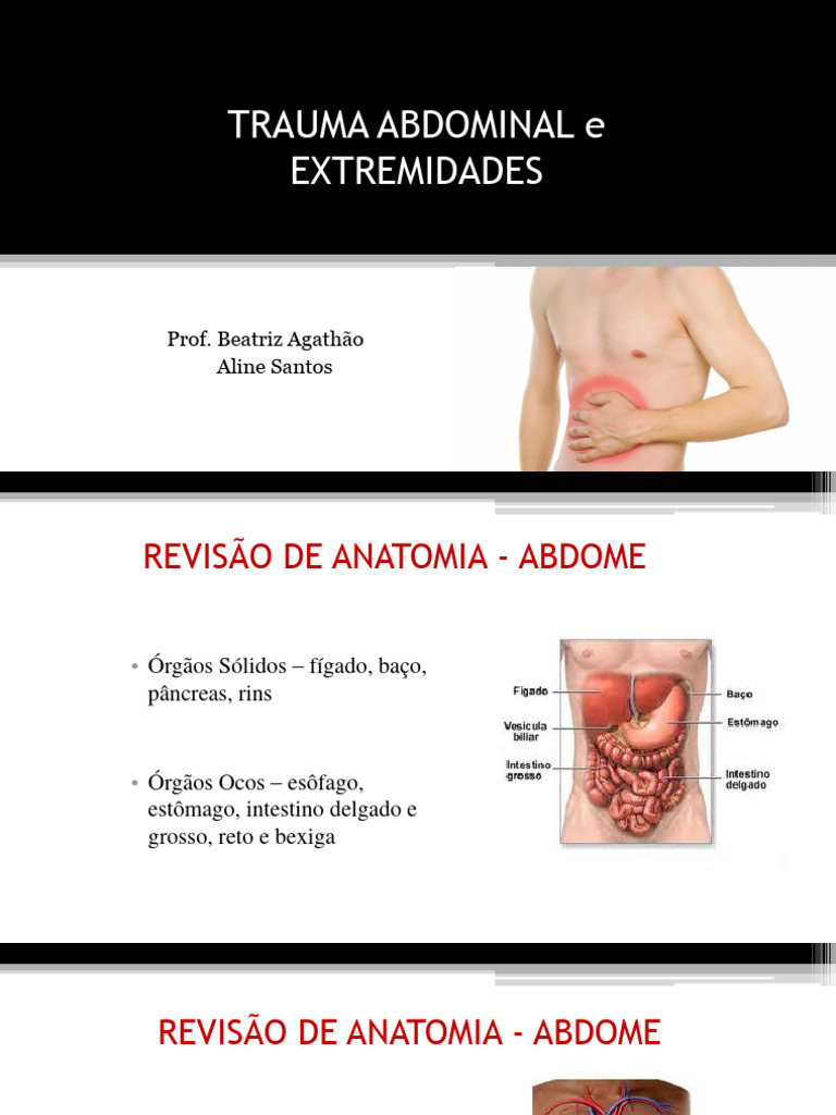 Trauma Abdominal: Tipos e Cuidados | PDF