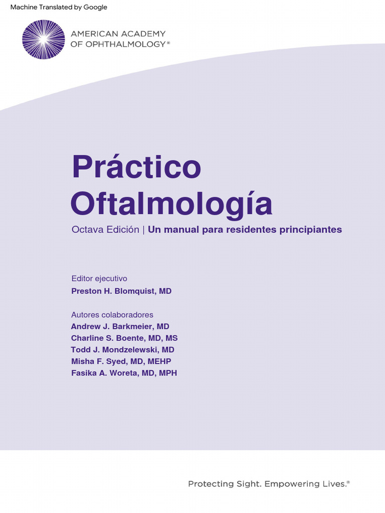 Manual de Oftalmología para Residentes | PDF | Lentes | Estrés (biología)