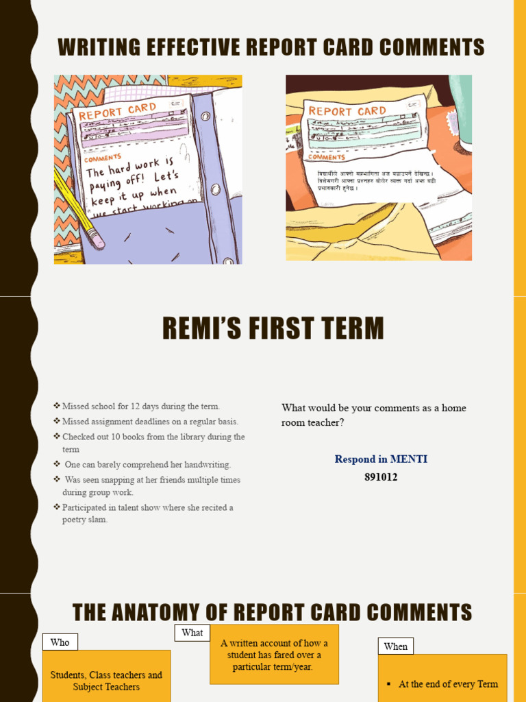 Effective Report Card Comments Guide | PDF | Learning | Behavioural ...