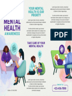 Ivory Illustration Mental Health Trifold Brochure