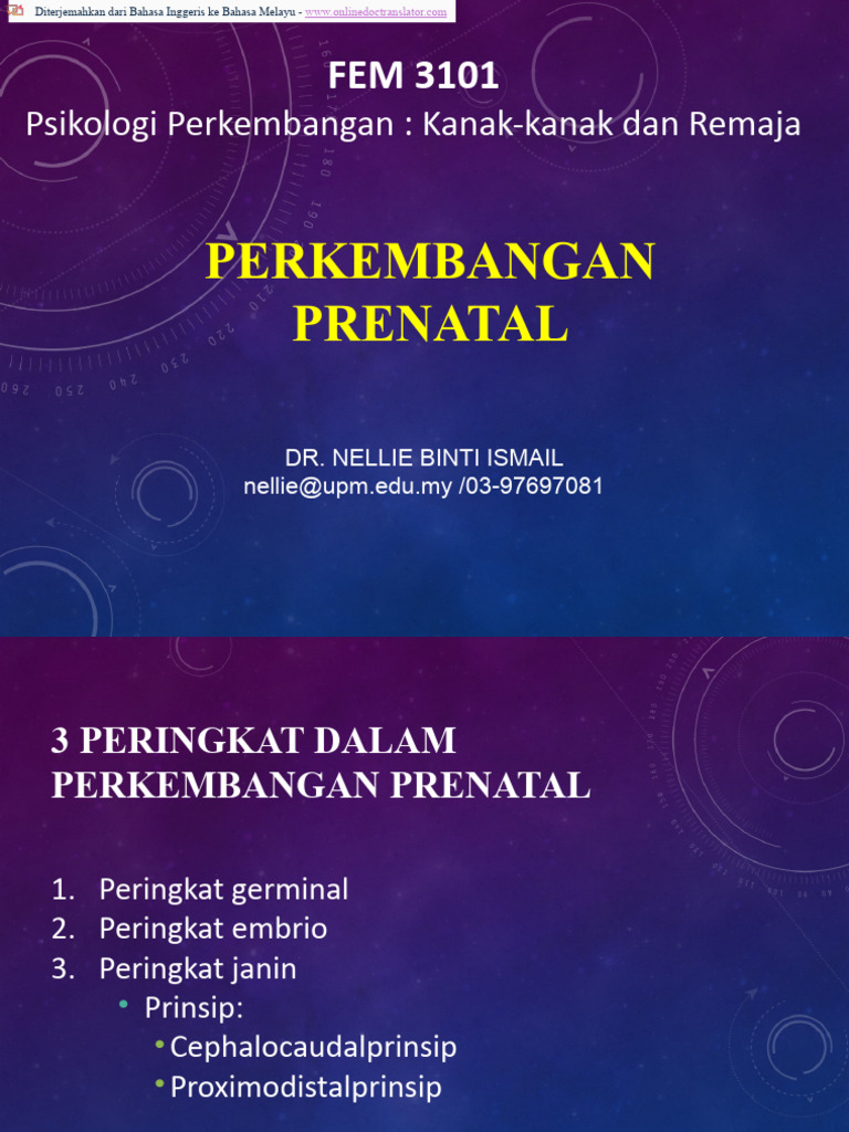 Notes - Week 2 - Prenatal Development - En.ms | PDF