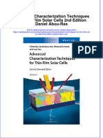 [Download pdf] Advanced Characterization Techniques For Thin Film Solar Cells 2Nd Edition Daniel Abou Ras online ebook all chapter pdf 