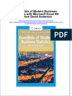 [Download pdf] Essentials Of Modern Business Statistics With Microsoft Excel 8Th Edition David Anderson online ebook all chapter pdf 