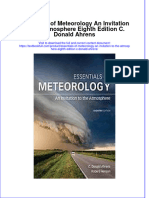 (Download PDF) Essentials of Meteorology An Invitation To The Atmosphere Eighth Edition C Donald Ahrens Online Ebook All Chapter PDF