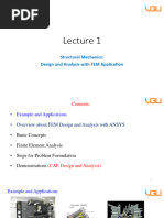 Lecture 1 - Structural Mechanics - Design and Analysis With FEM