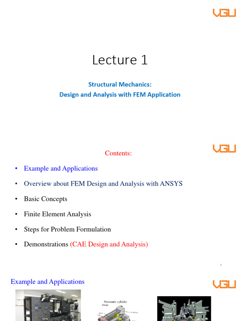 Lecture 1 - Structural Mechanics - Design and Analysis With FEM | PDF ...