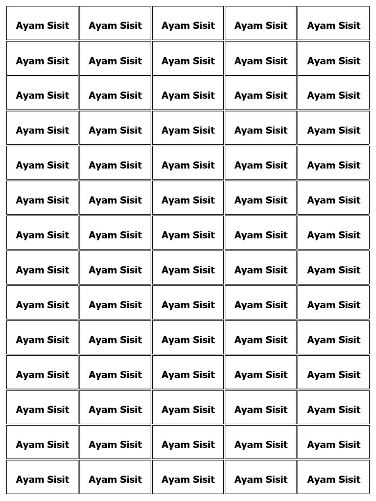 Ayam Sisit | PDF