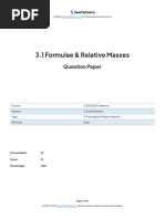 3.1 Formulae & Relative Masses (Q)