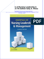 [Download pdf] Essentials Of Nursing Leadership Management 7Th Edition Sally A Weiss online ebook all chapter pdf 