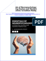 [Download pdf] Essentials Of Neuropsychology Integrating Eastern And Western Perspectives 1St Edition Reddy online ebook all chapter pdf 