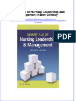 [Download pdf] Essentials Of Nursing Leadership And Management Karen Grimley online ebook all chapter pdf 