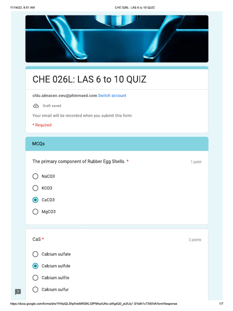 LAS 6-10 QUIZ LAB (PART 1) | PDF