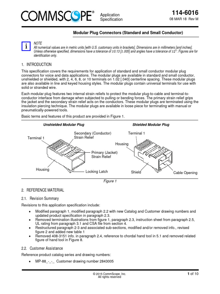 Modular Plug Connectors Specification | PDF | Electrical Connector ...