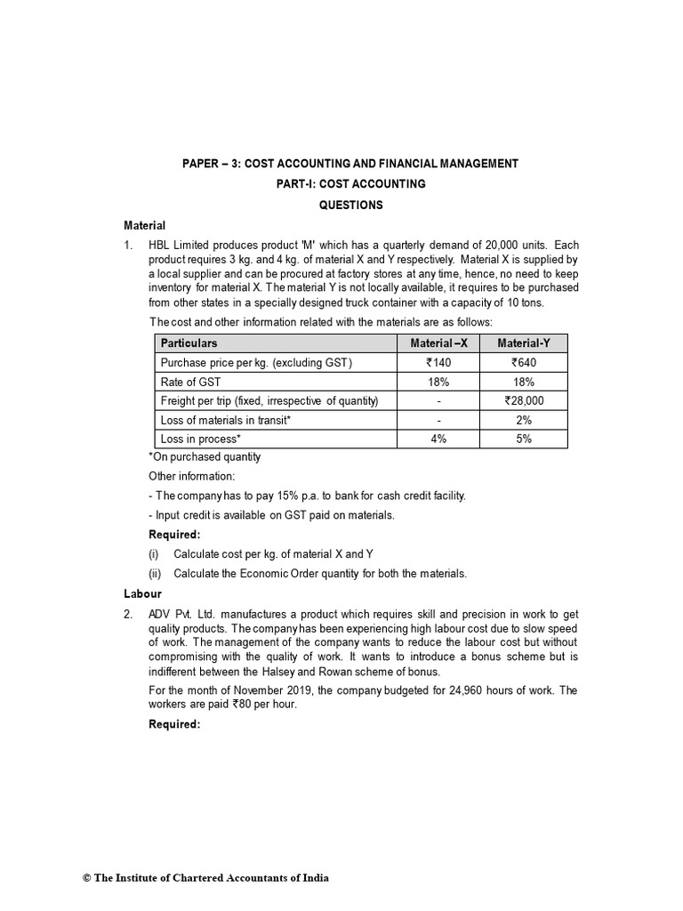 Cost Accounting and Financial Management | PDF | Cost Accounting | Cost