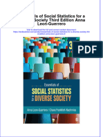 (Download PDF) Essentials of Social Statistics For A Diverse Society Third Edition Anna Leon Guerrero 2 Online Ebook All Chapter PDF