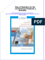 [Download pdf] Essentials Of Statistics For The Behavioral Sciences Frederick J Gravetter online ebook all chapter pdf 