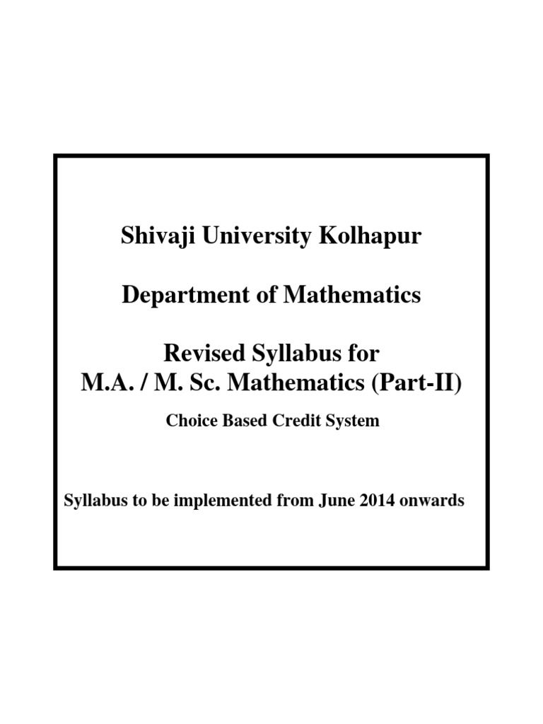M a m sc mathematics part ii pdf teaching mathematics