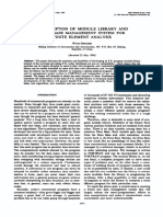 A Conception of Module Library and Data Base Management System For Finite Element Analysis
