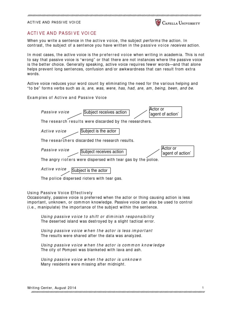 Activeand Passive Voice | PDF