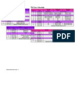 7B CLASS SCHEDULE