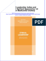 (Download PDF) Ethical Leadership Indian and European Spiritual Approaches 1St Edition Madhumita Chatterji Online Ebook All Chapter PDF