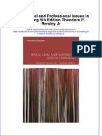 (Download PDF) Ethical Legal and Professional Issues in Counseling 5Th Edition Theodore P Remley JR Online Ebook All Chapter PDF