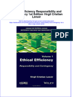 [Download pdf] Ethical Efficiency Responsibility And Contingency 1St Edition Virgil Cristian Lenoir online ebook all chapter pdf 