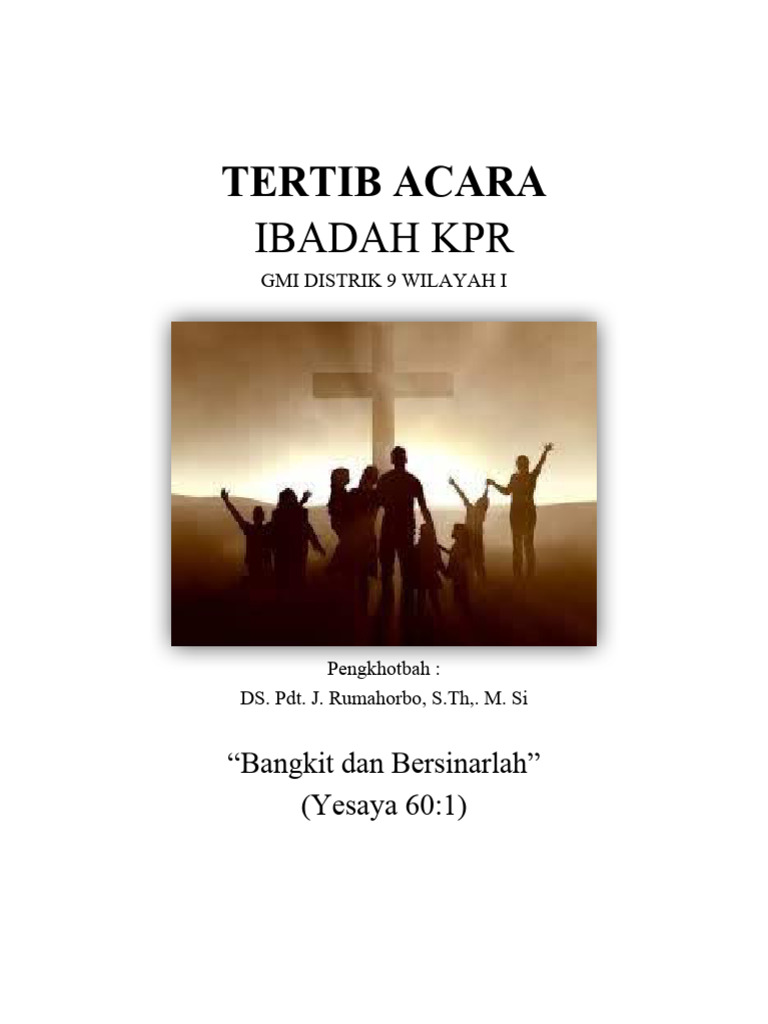 Tertib Acara Ibadah KKR 2024 | PDF