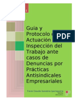 Guia y Protocolo de Actuacion de La Inspeccion Del Trabajo Ante Casos Practicas Antisindicales en El Peru